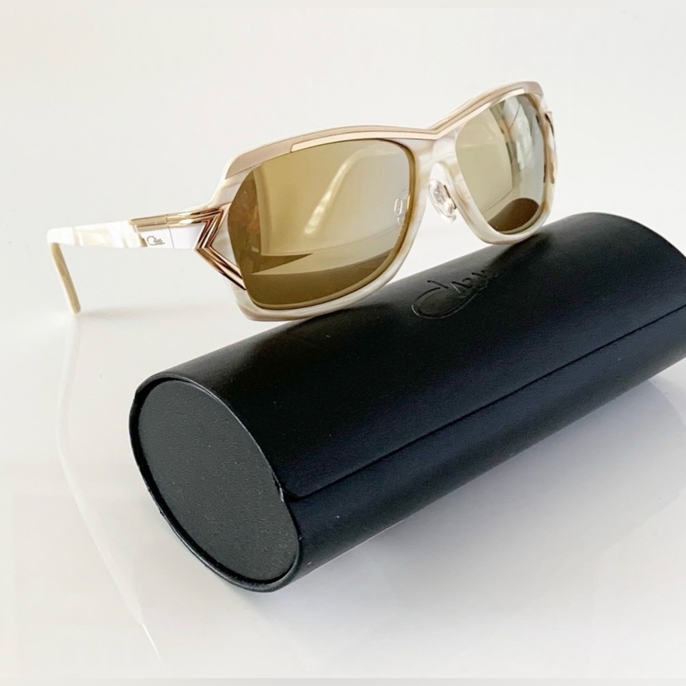 Cazal Gold and Cream Sunglasses 8031